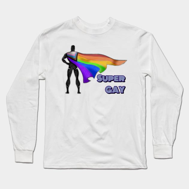 Super Gay Long Sleeve T-Shirt by LunaSea Arts